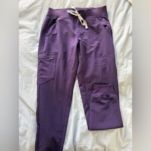 Figs purple jogger scrub pants